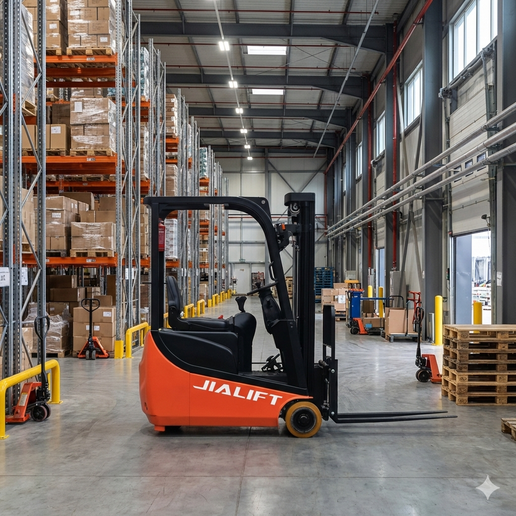 Xe Nâng Điện 1,5 Tấn Ngồi Lái 3 Bánh Jialift E1530GS